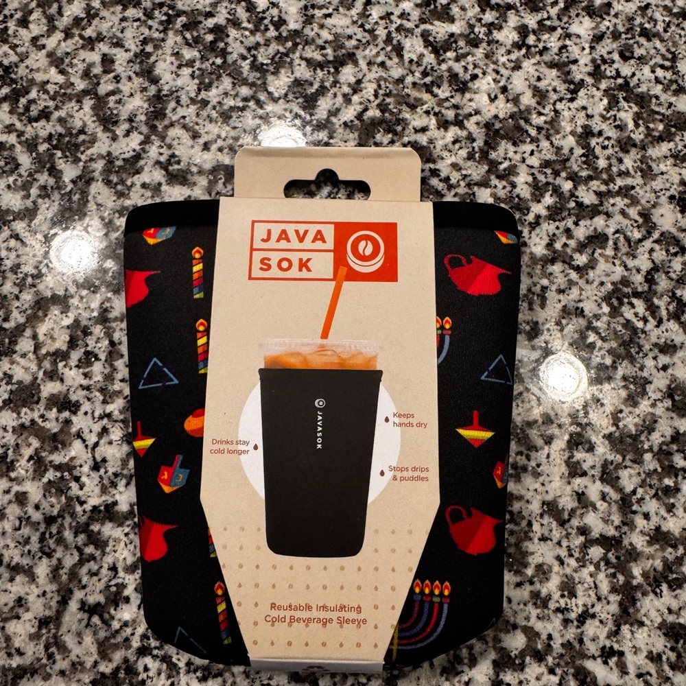 Hanukkah Themed Insulating Beverage Sleeve